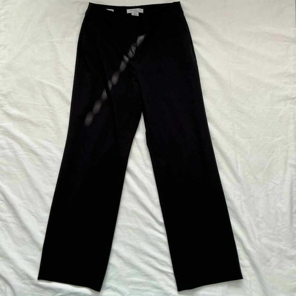 Liz Claiborne business office high rise straight leg pants size 4 petite